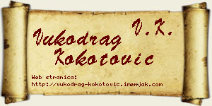 Vukodrag Kokotović vizit kartica